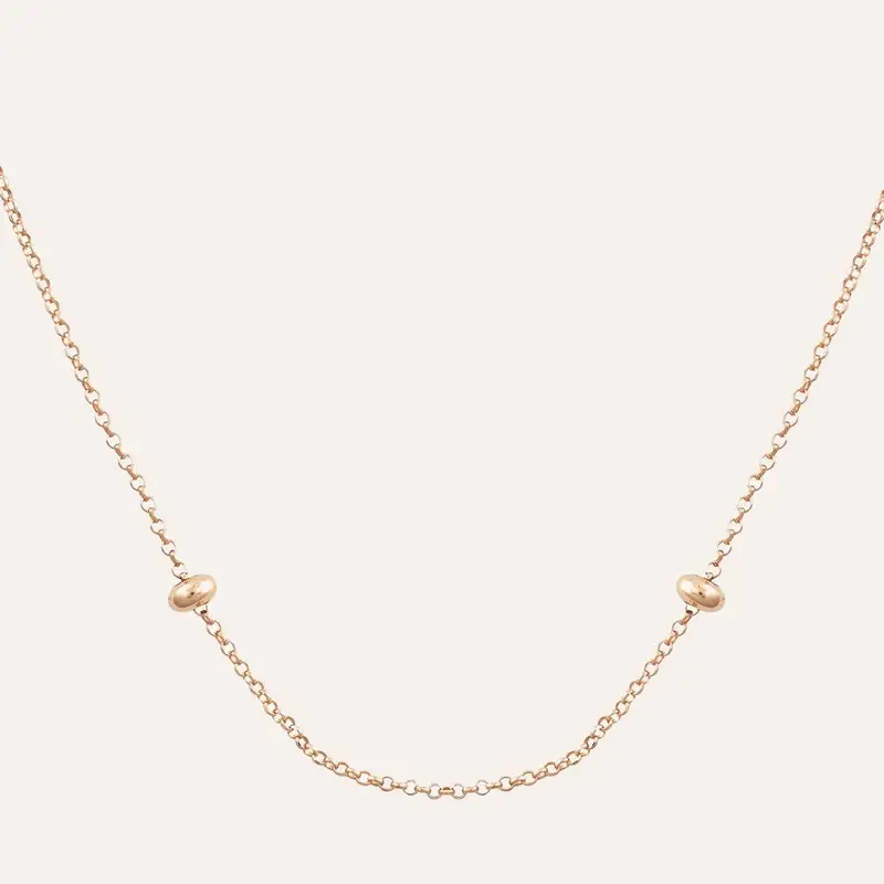 Girocollo maglia rolé in argento 925 rosato e glitter