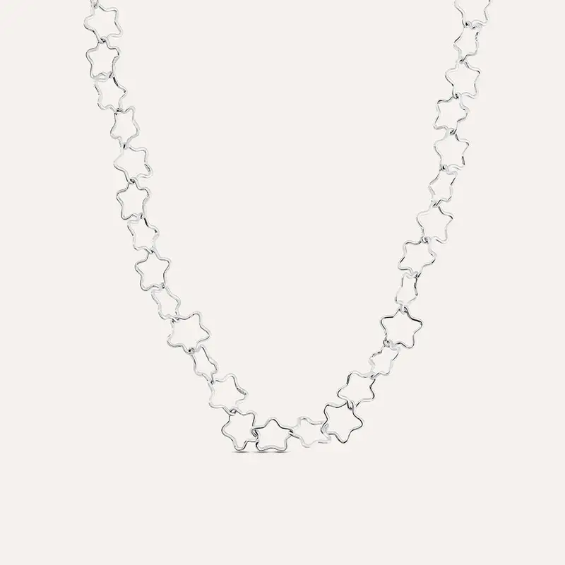 Girocollo Silver Collection Argento Stelle e Cubic zirconia