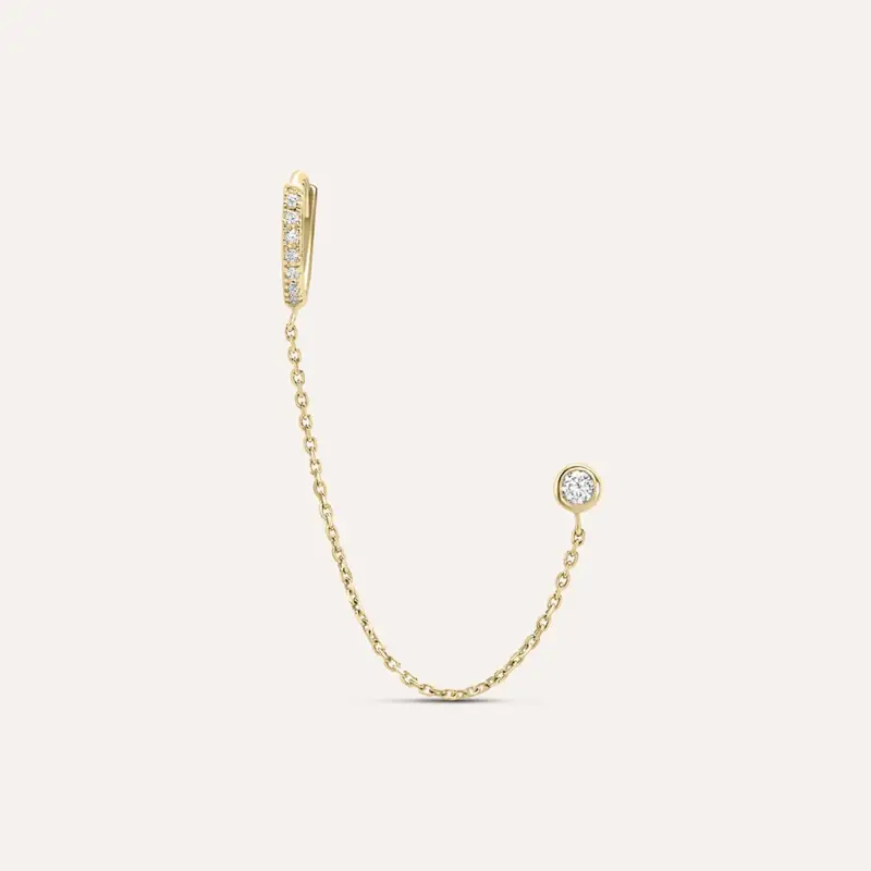 Mono Orecchino Lobo Punto Luce Golden Dreams Placcato Oro Giallo Cubic Zirconia