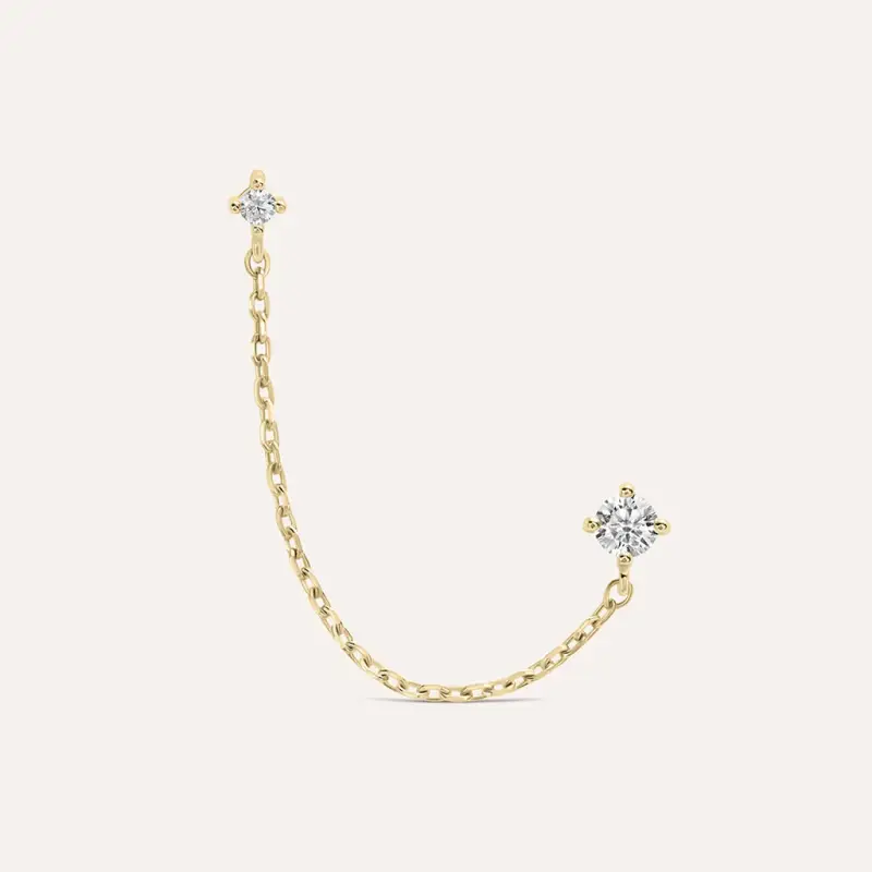 Mono Orecchino Lobo Punto Luce Golden Dreams Placcato Oro Giallo Cubic Zirconia