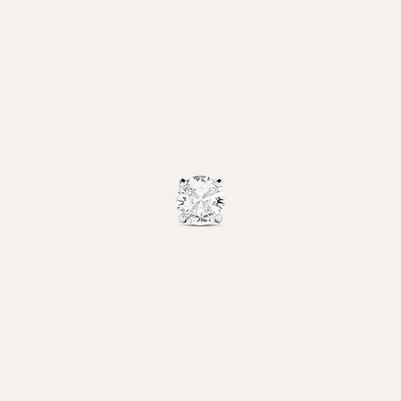 Mono Orecchino Lobo Punto Luce Man Code Acciaio Cubic Zirconia