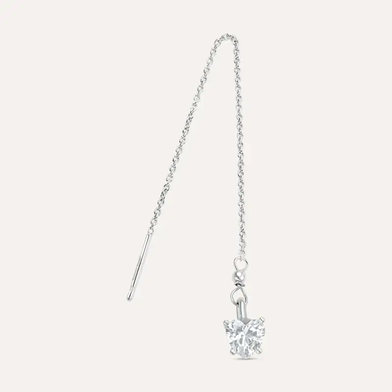 Mono Orecchino Pendente Punto Luce Silver Elegance Argento Rodiato Cubic Zirconia