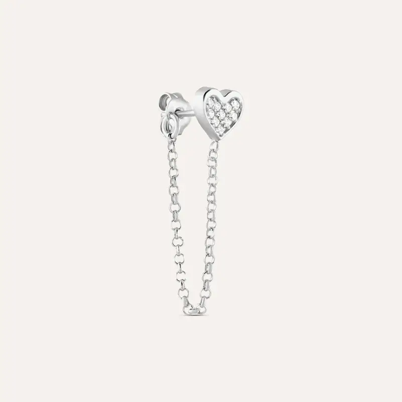 Mono Orecchino Pendente Silver Moments Argento Rodiato Cubic Zirconia