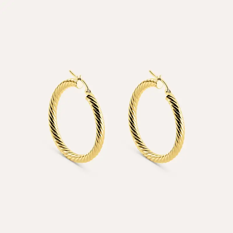 Orecchini A Cerchio Gold Essence Oro Giallo