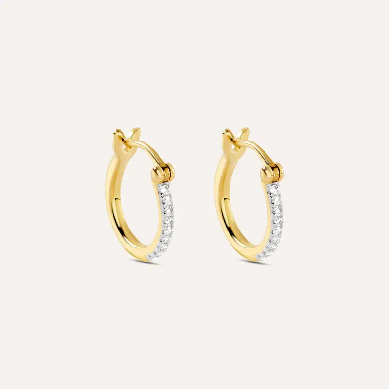 Orecchini A Cerchio Grace Oro Giallo Diamante