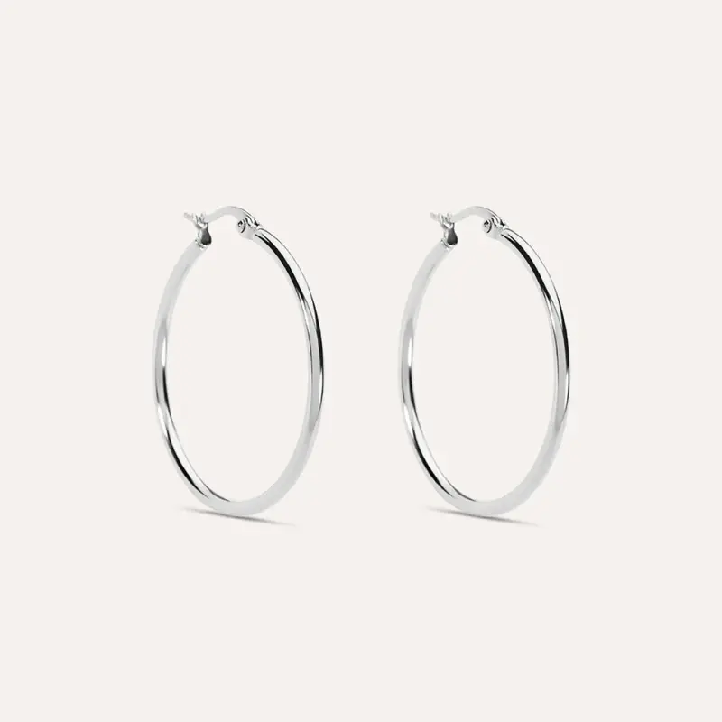 Orecchini A Cerchio Moonlight Acciaio