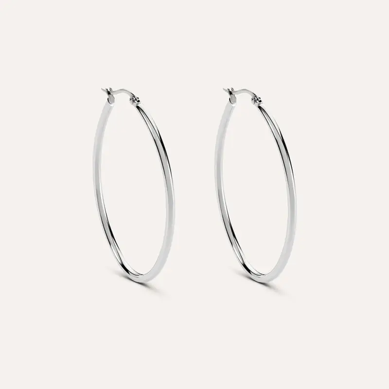 Orecchini A Cerchio Moonlight Acciaio