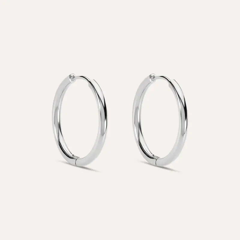 Orecchini A Cerchio Moonlight Acciaio