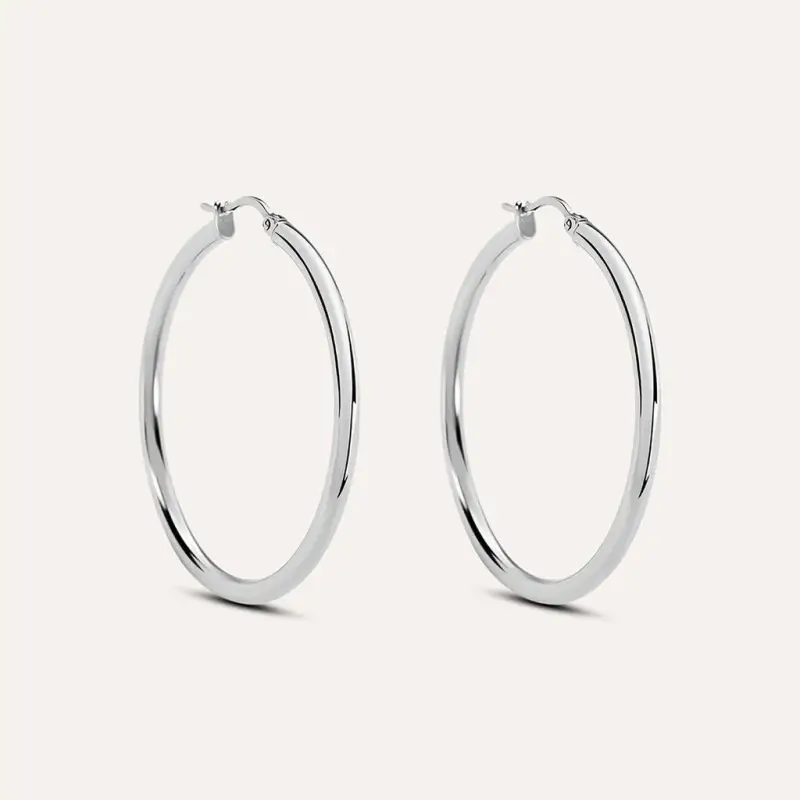 Orecchini A Cerchio Moonlight Acciaio