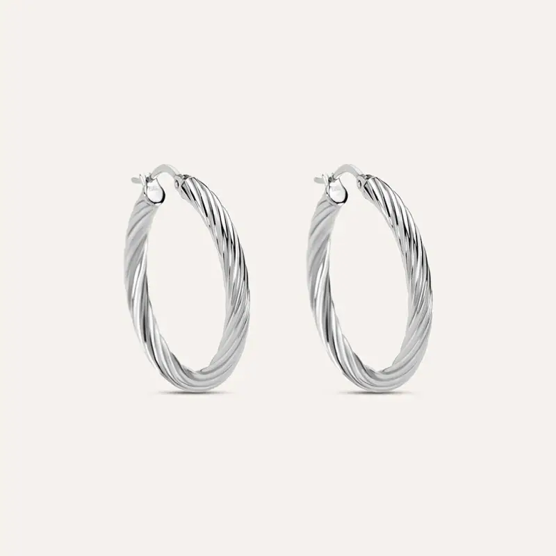 Orecchini A Cerchio Moonlight Acciaio