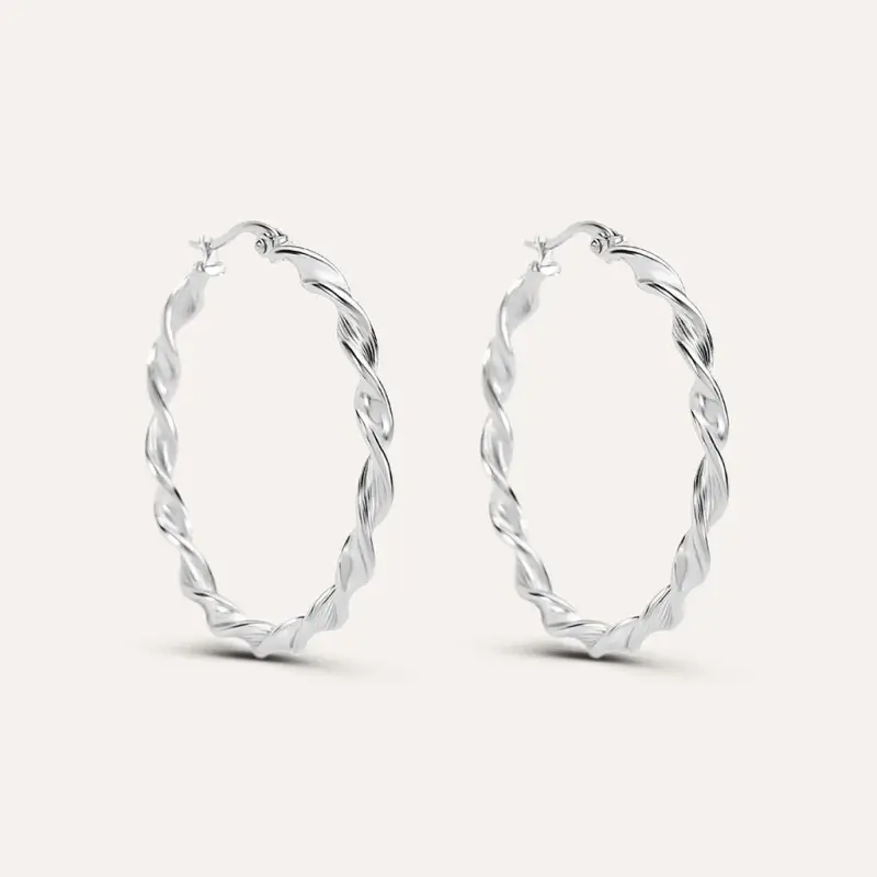 Orecchini A Cerchio Moonlight Acciaio