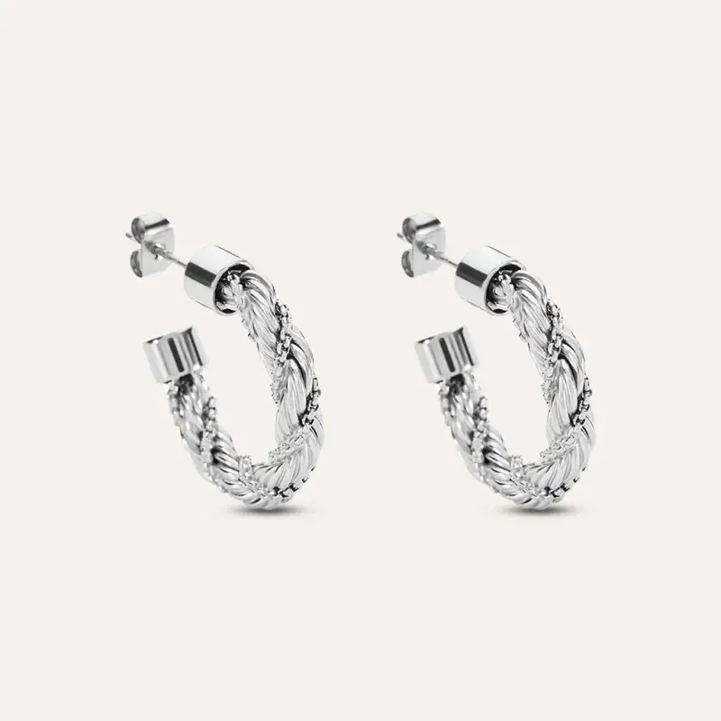 Orecchini A Cerchio Moonlight Acciaio