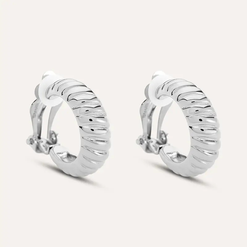 Orecchini A Cerchio Moonlight Acciaio