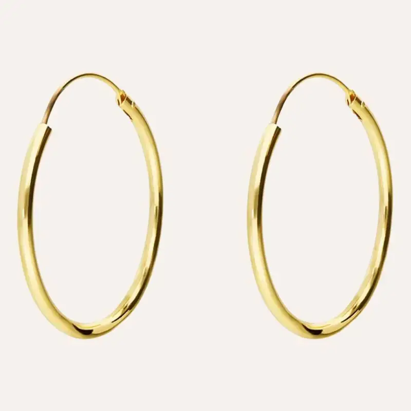 Orecchini a cerchio placcato oro