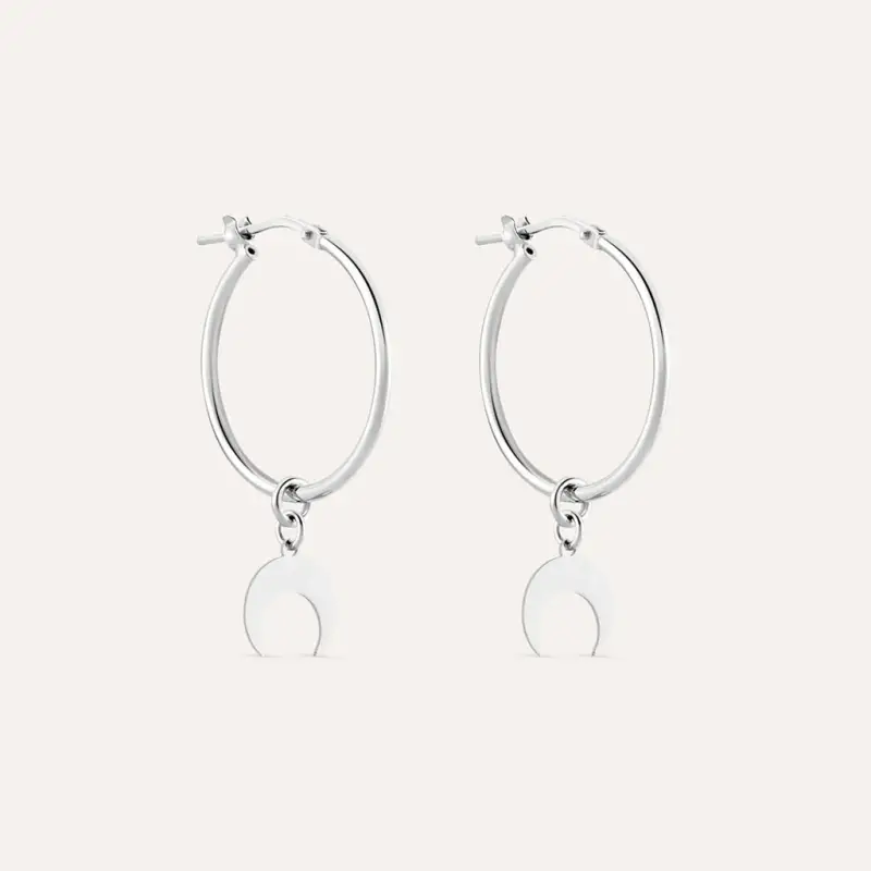 Orecchini A Cerchio Silver Collection Argento Rodiato