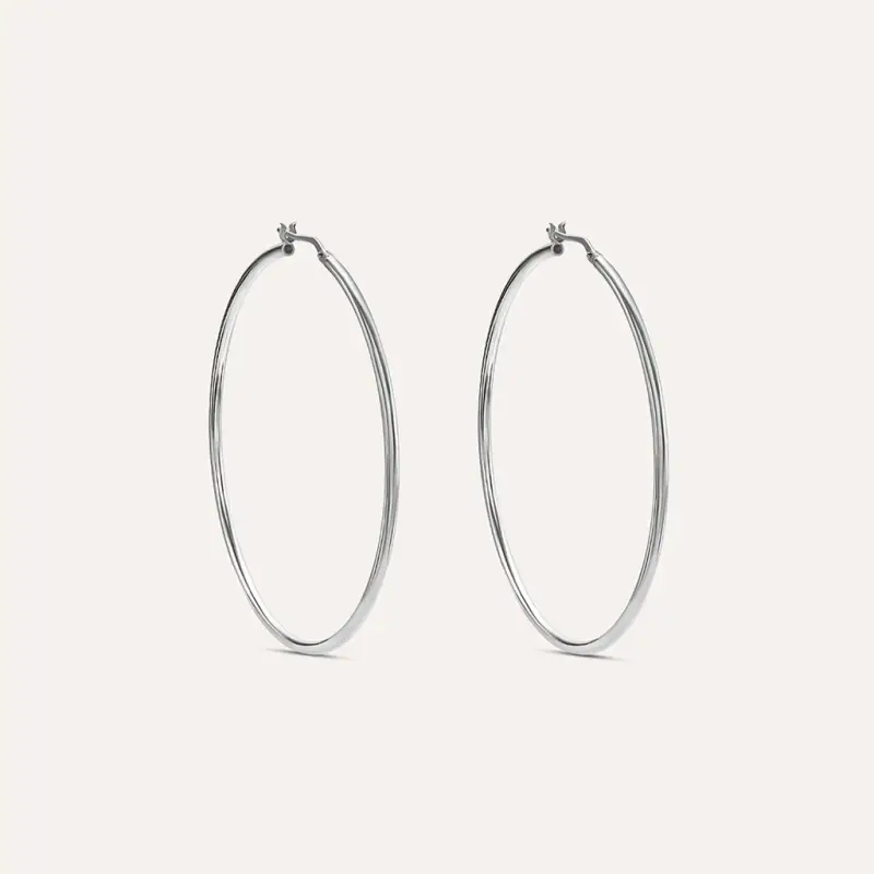 Orecchini A Cerchio Silver Collection Argento Rodiato