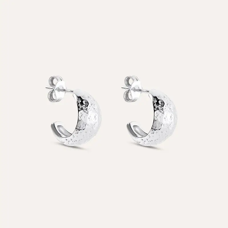 Orecchini A Cerchio Silver Collection Argento Rodiato