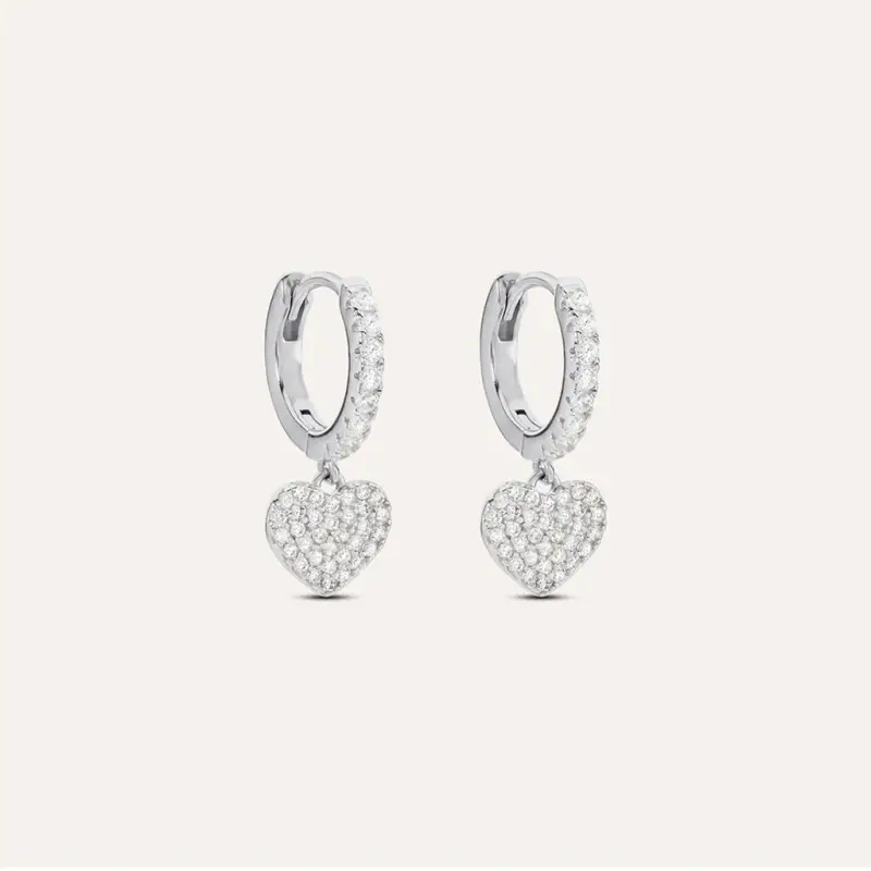 Orecchini A Cerchio Silver Moments Argento Rodiato Cubic Zirconia