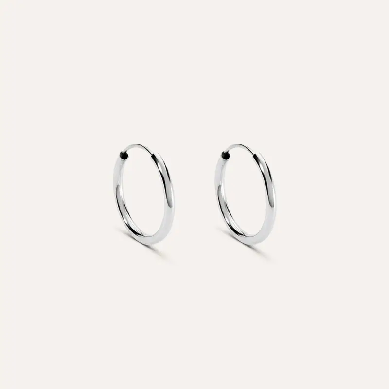 Orecchini A Cerchio Toujours Oro Bianco
