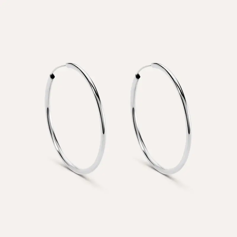 Orecchini A Cerchio Toujours Oro Bianco