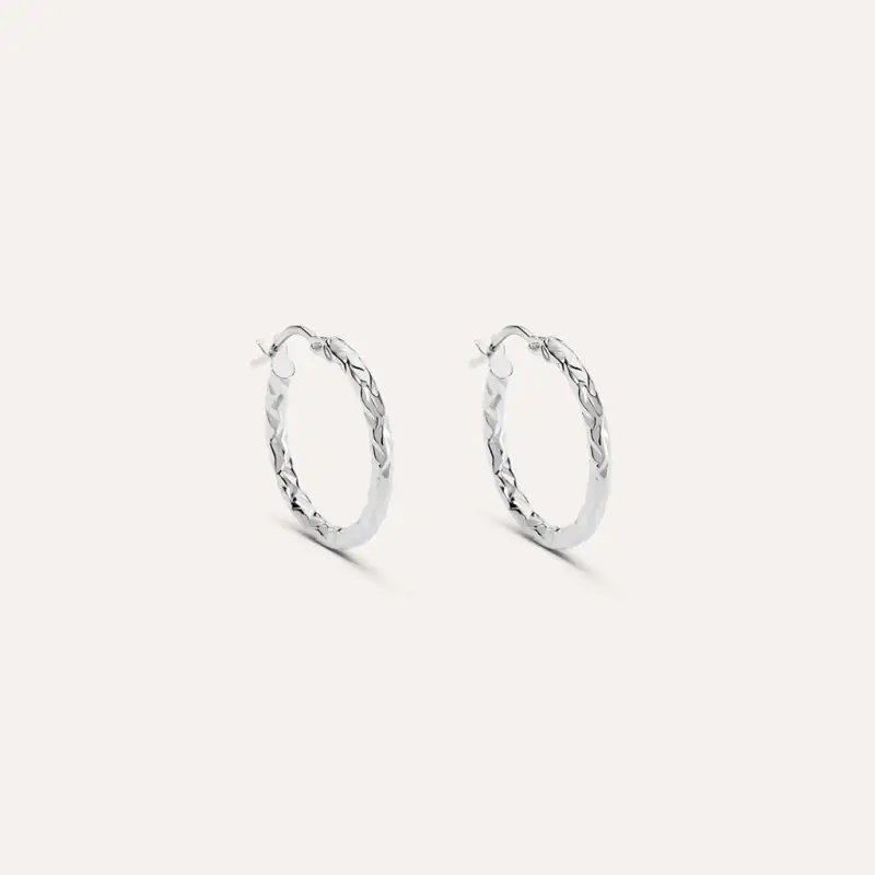 Orecchini A Cerchio Toujours Oro Bianco