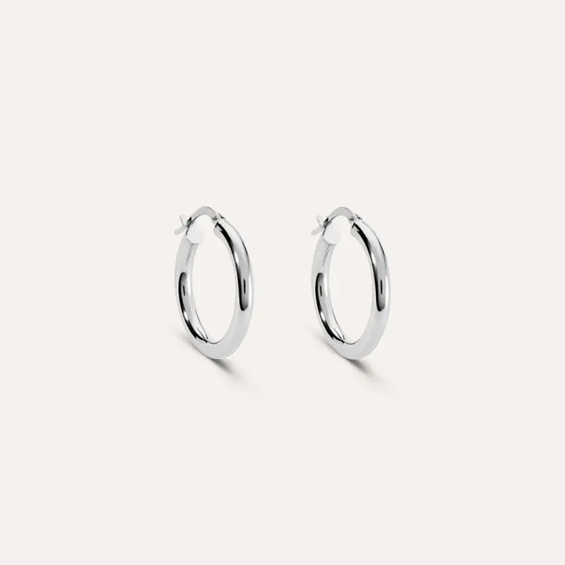 Orecchini A Cerchio Toujours Oro Bianco
