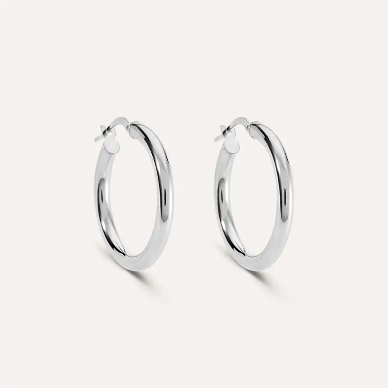 Orecchini A Cerchio Toujours Oro Bianco