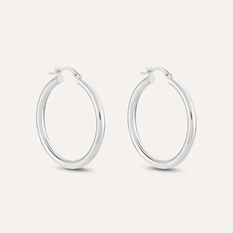 Orecchini A Cerchio Toujours Oro Bianco