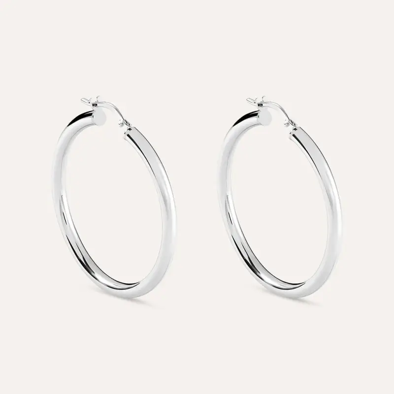 Orecchini A Cerchio Toujours Oro Bianco
