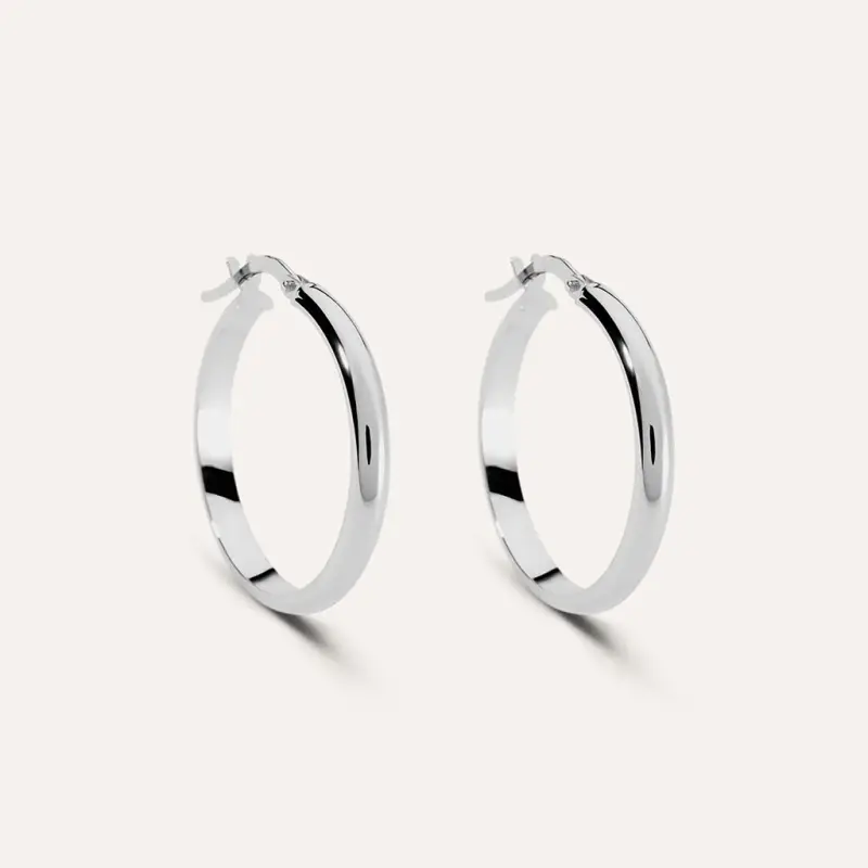 Orecchini A Cerchio Toujours Oro Bianco