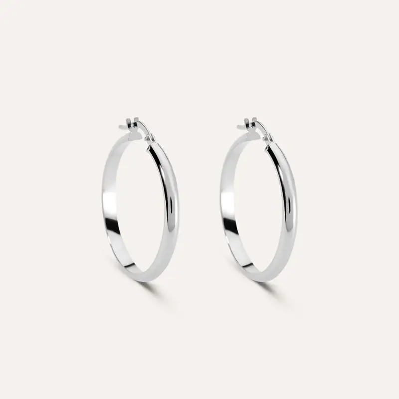 Orecchini A Cerchio Toujours Oro Bianco