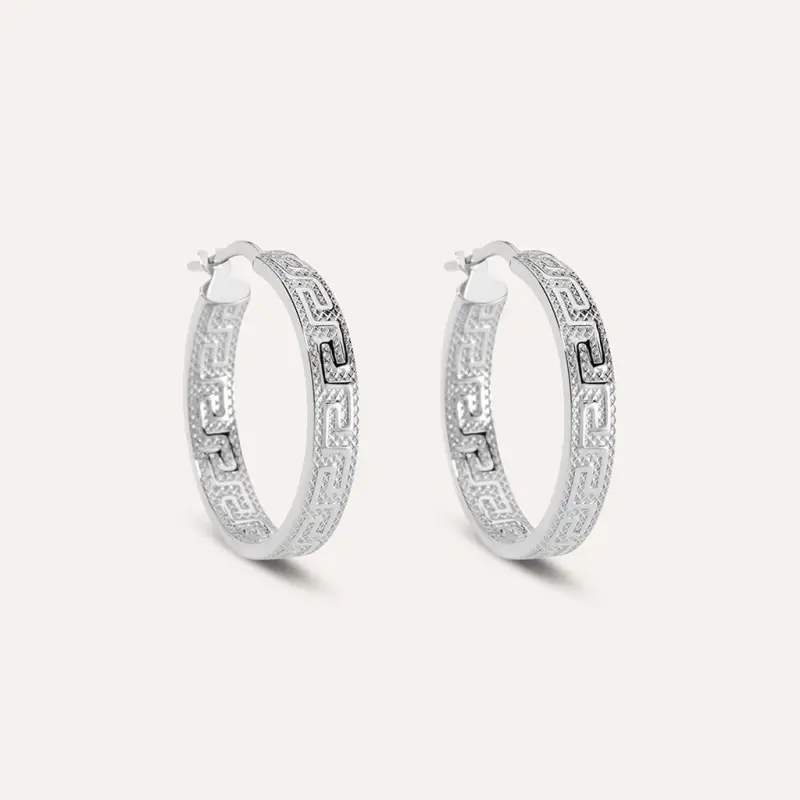 Orecchini A Cerchio Toujours Oro Bianco