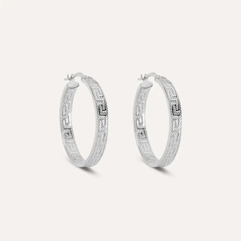 Orecchini A Cerchio Toujours Oro Bianco