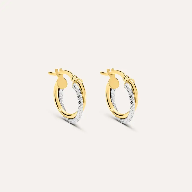 Orecchini A Cerchio Toujours Oro Bicolore