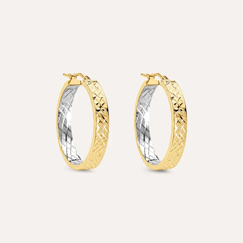 Orecchini A Cerchio Toujours Oro Bicolore