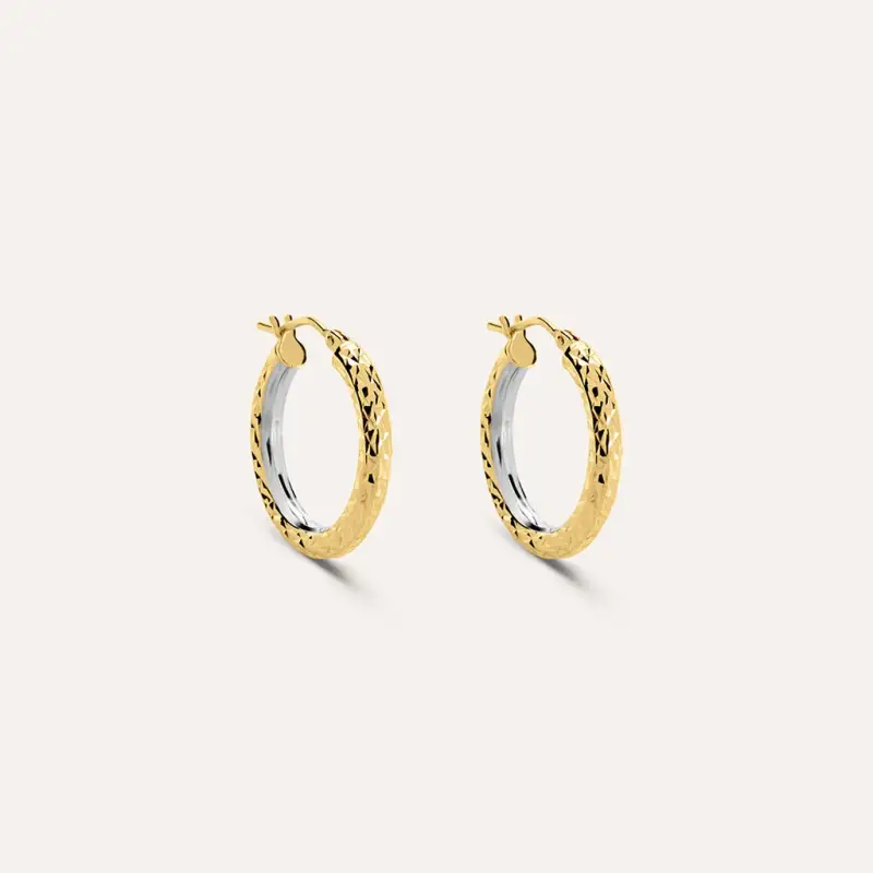 Orecchini A Cerchio Toujours Oro Bicolore