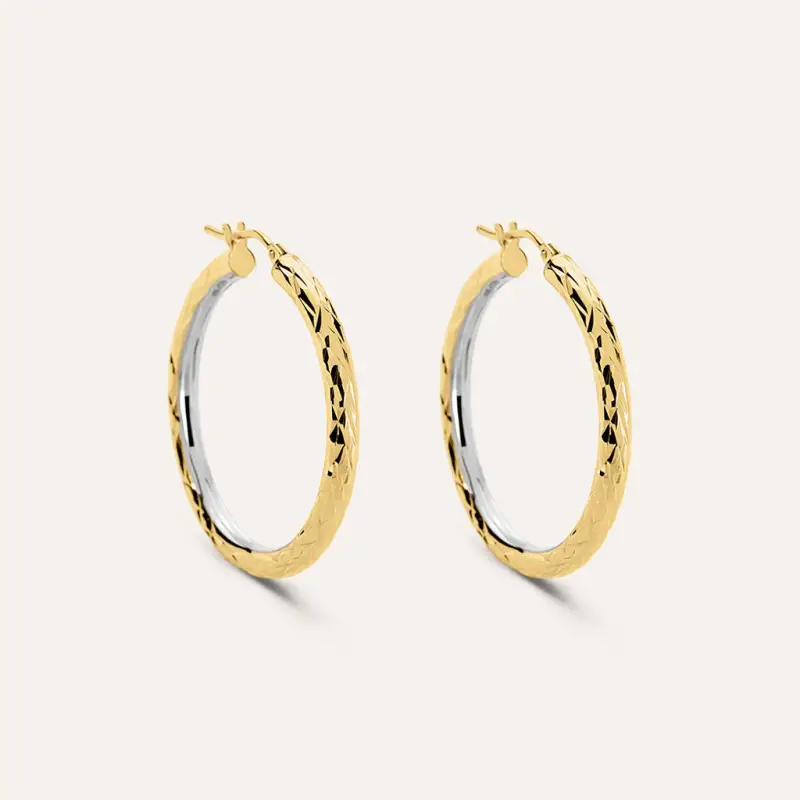 Orecchini A Cerchio Toujours Oro Bicolore