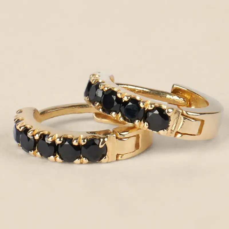 Orecchini A Cerchio Toujours Oro Giallo Cubic Zirconia miniatura 2