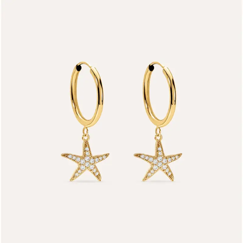 Orecchini A Cerchio Toujours Oro Giallo Cubic Zirconia