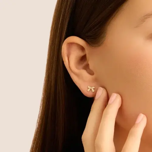 Orecchini Fiocco Stroili Bon Ton Oro Giallo 1436944 miniatura 2