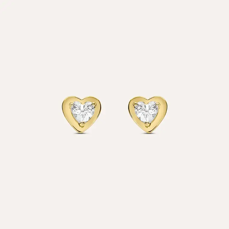 Orecchini Lobo Bon Ton Oro Giallo Cubic Zirconia