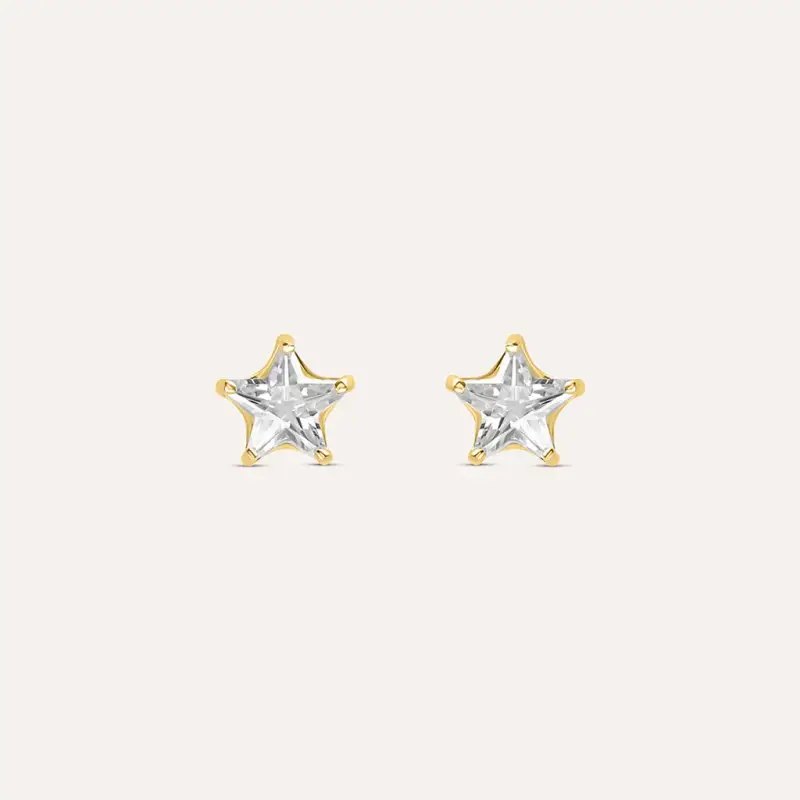 Orecchini Lobo Bon Ton Oro Giallo Cubic Zirconia