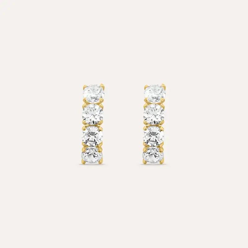 Orecchini Lobo Claire Oro Giallo Cubic Zirconia