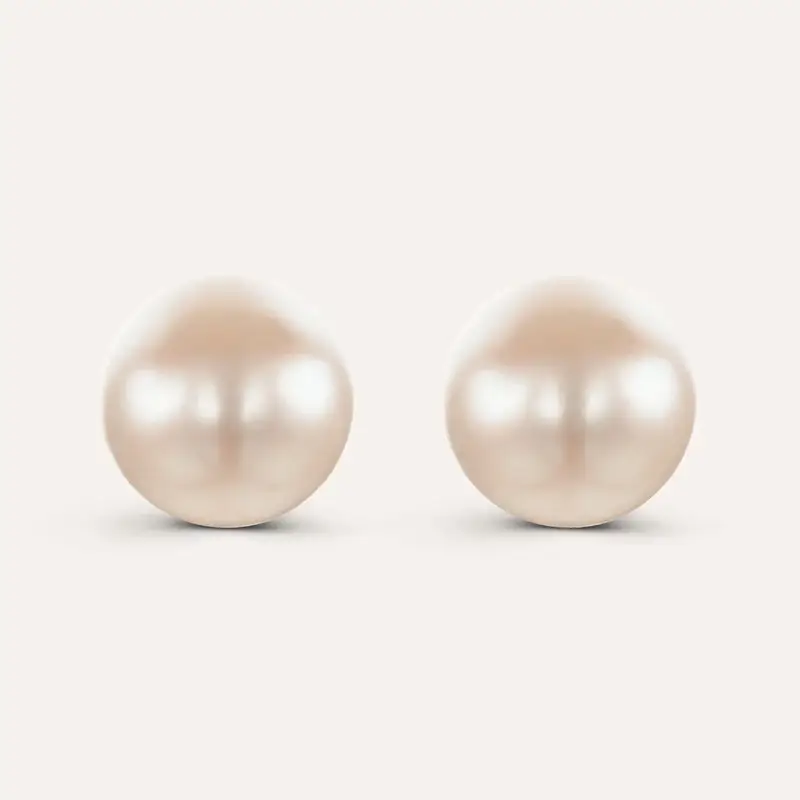 Orecchini Lobo Gabrielle Oro Bianco Perla D Acqua Dolce