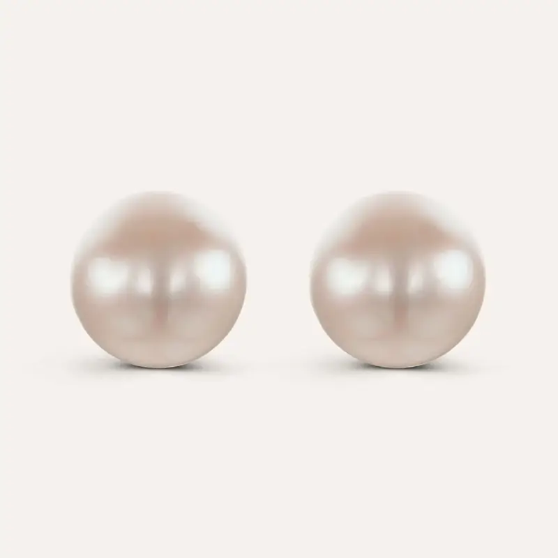 Orecchini Lobo Gabrielle Oro Bianco Perla D Acqua Dolce