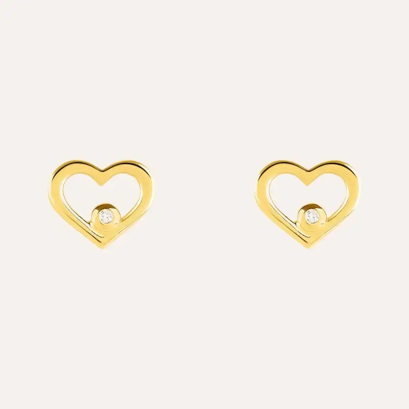 Orecchini Lobo Mon Petit Oro Giallo Diamante