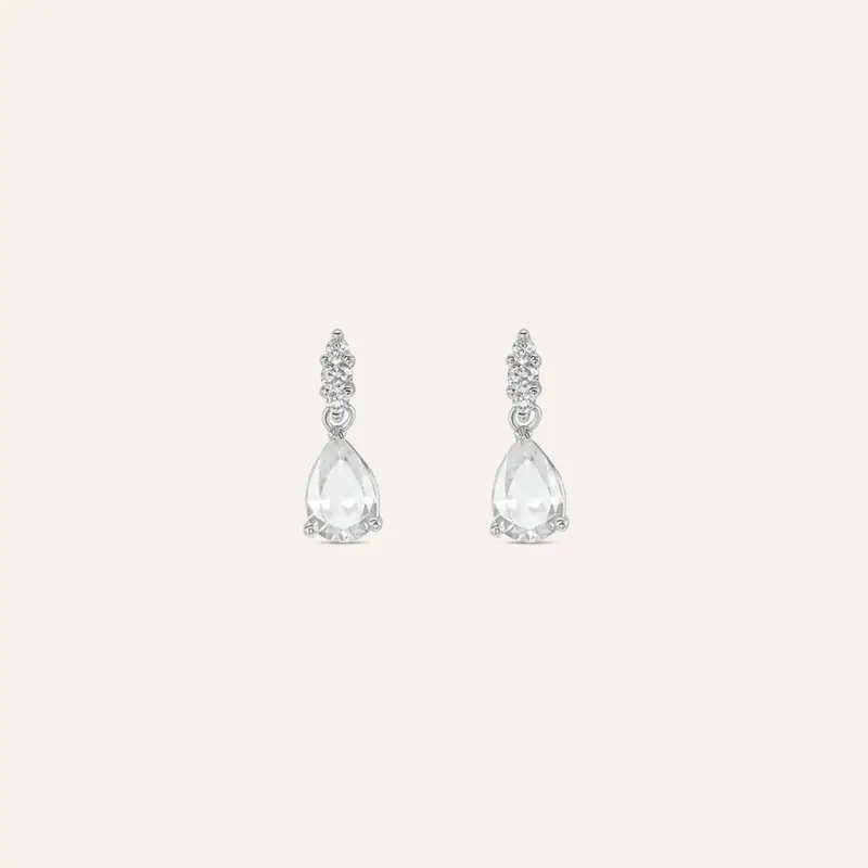 Orecchini Lobo Punto Luce Silver Elegance Argento Rodiato Cubic Zirconia