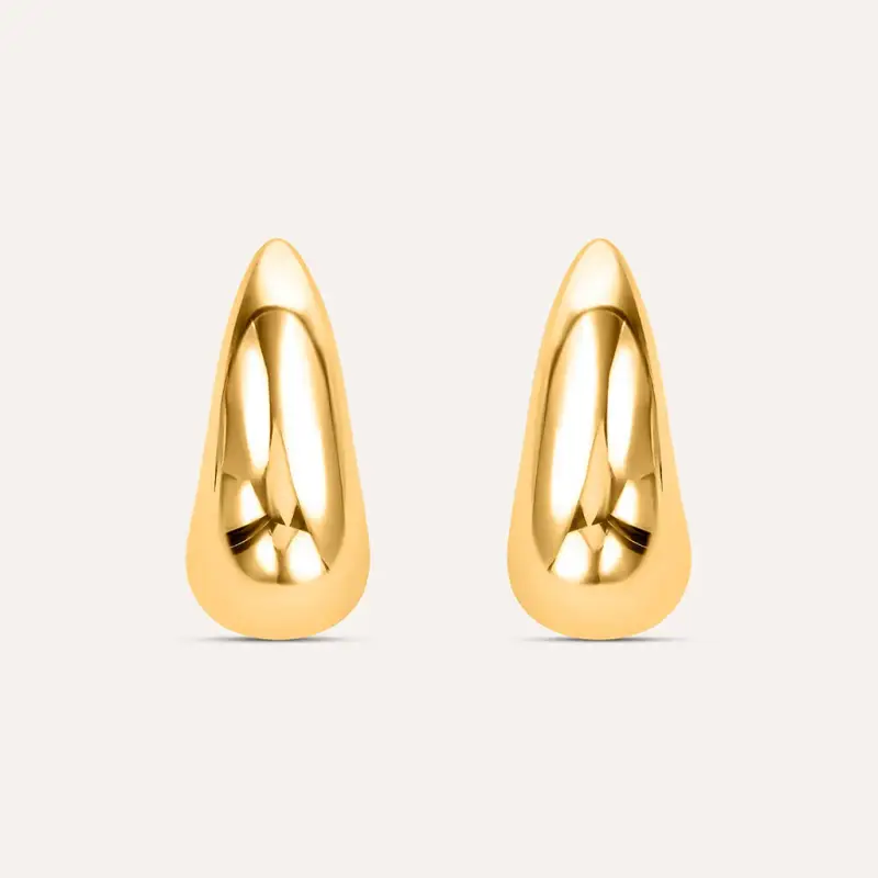 Orecchini Lobo Radiance Acciaio Dorato