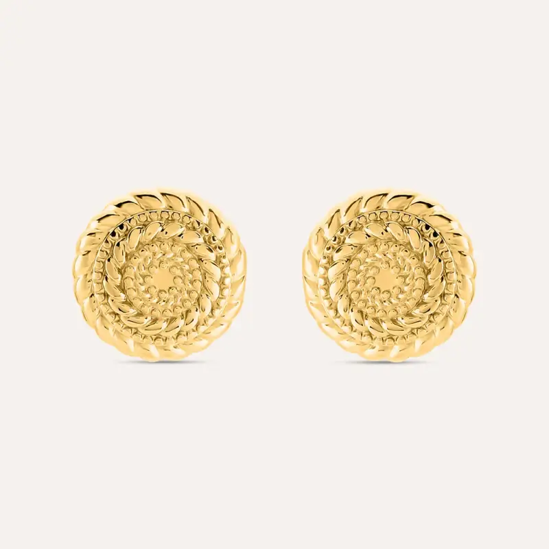 Orecchini Lobo Radiance Acciaio Dorato