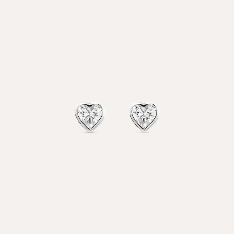 Orecchini Lobo Silver Baby Argento Rodiato Cubic Zirconia